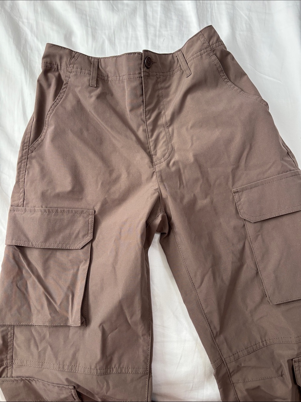 NWT Love Tree Brown Taupe Cargo Joggers - Picture 3 of 4